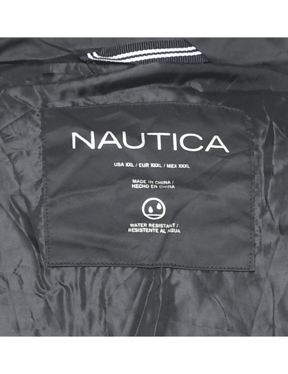 Nautica Black Zip-Front Puffer Jacket - XL