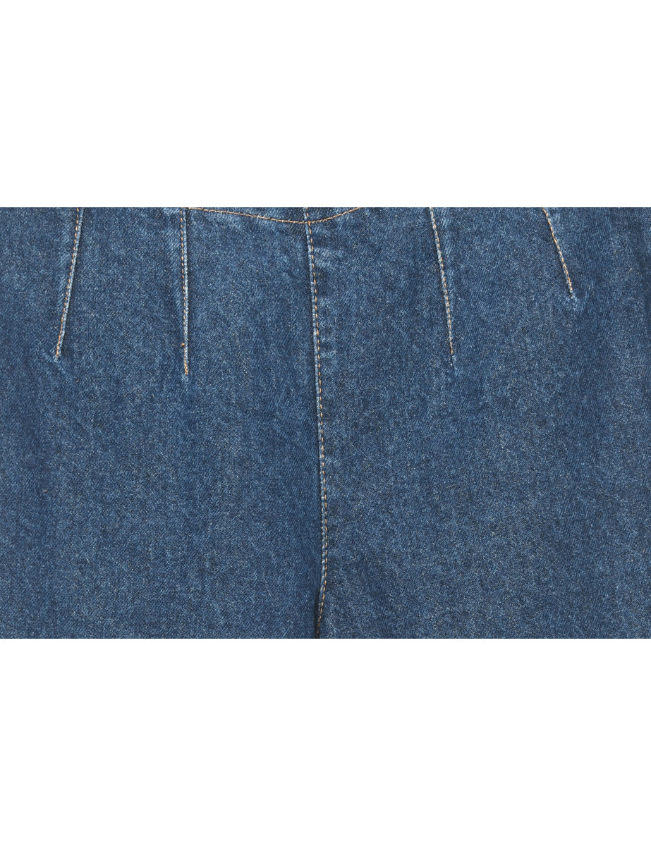 High Waist Indigo Tapered Jeans - W28 L32