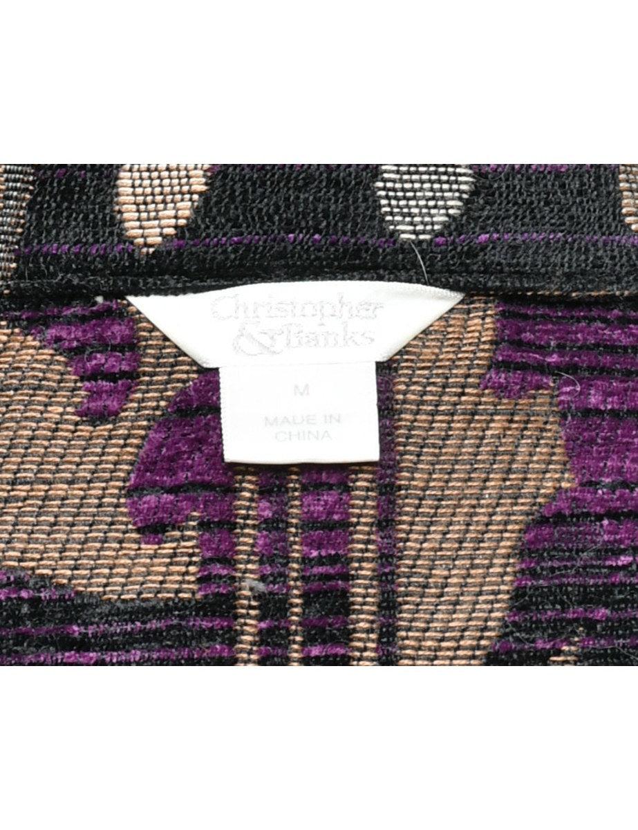 Leafy Print Tapestry Jacket - M