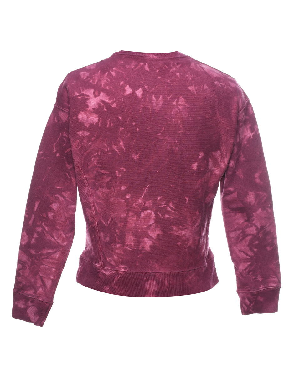Champion Tie-dye Printed Plum & Gold Sweatshirt - S