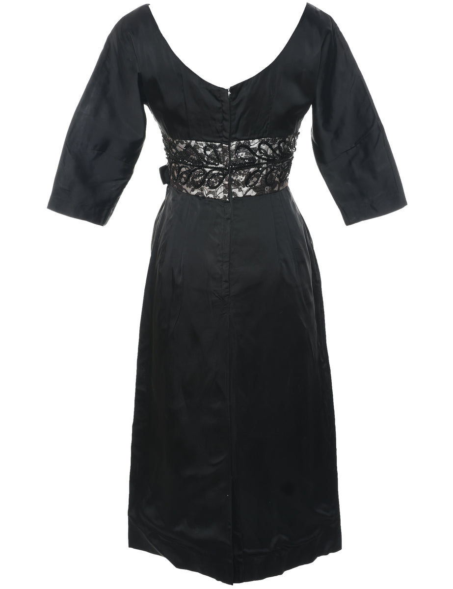 Sequined Black Dress - XS