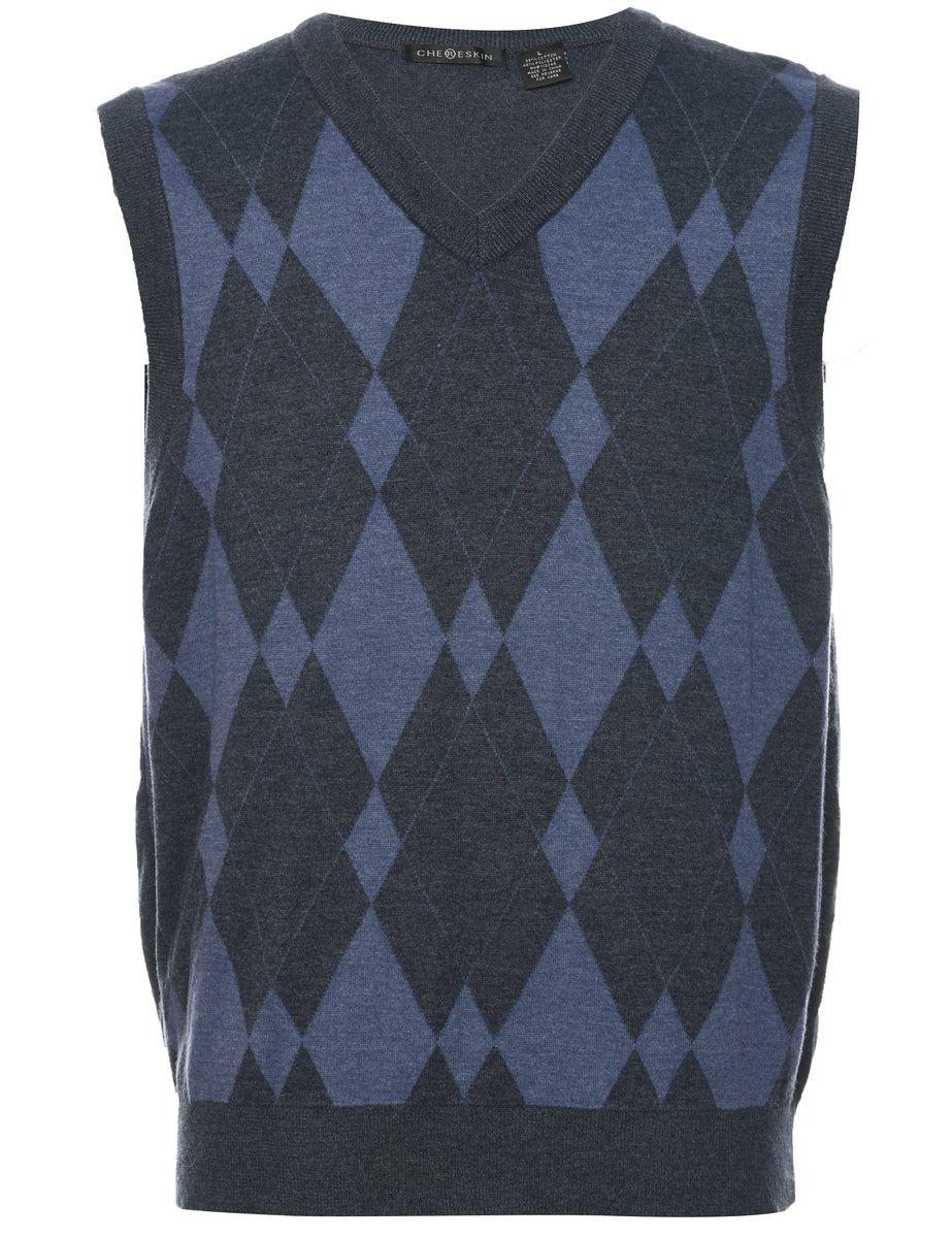 Argyle Sweater Vest - L