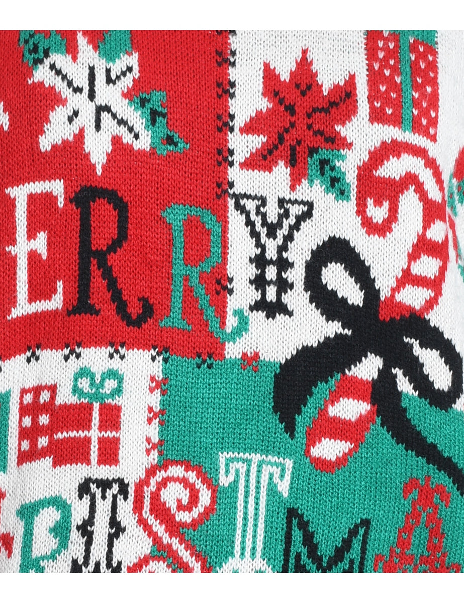 Green Christmas Jumper - L