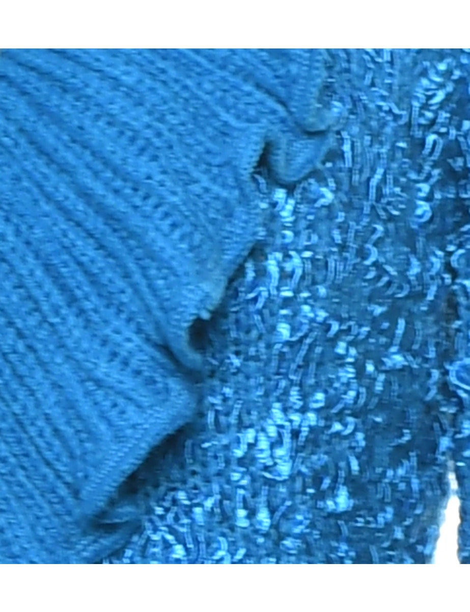 Blue Frills Cardigan - S