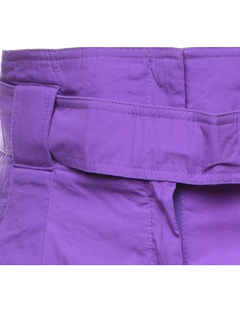 Purple High-Waist Track Pants - W32 L33