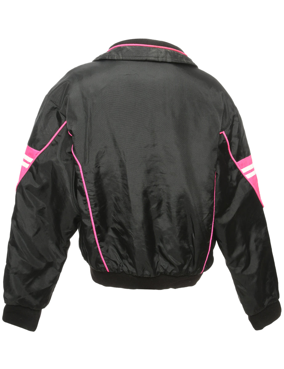 Black & Purple Contrast Ski Jacket - L