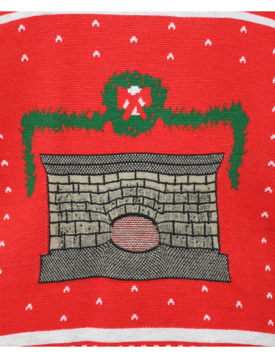 Red Christmas Jumper - L