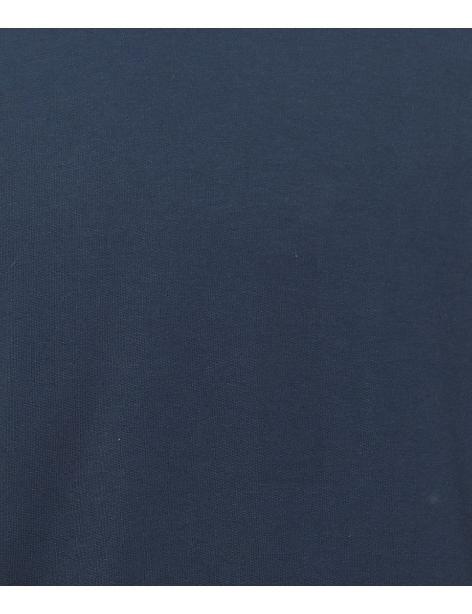 Navy Plain Sweatshirt - S