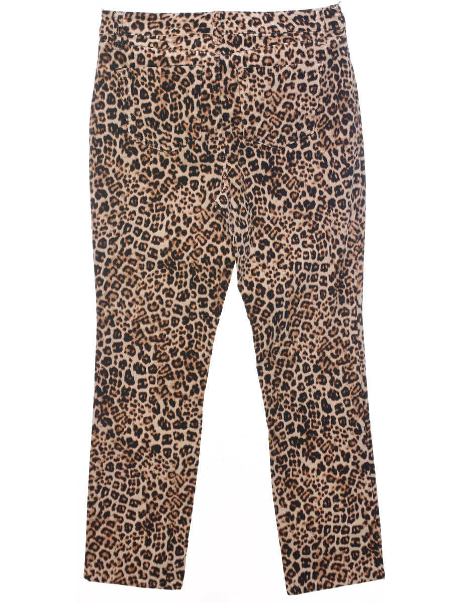 Leopard Print Trousers - W30 L27