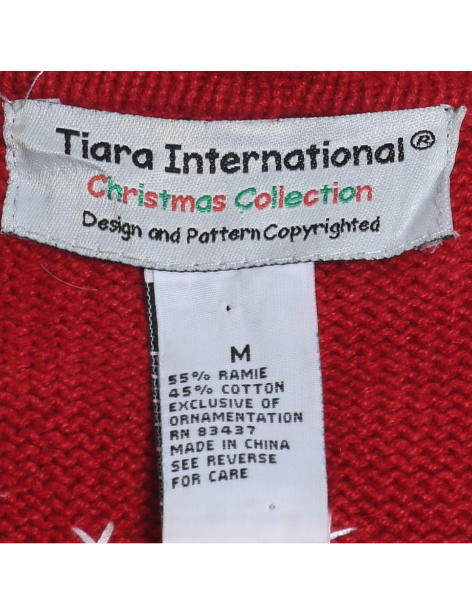 Snowman Christmas Cardigan - M