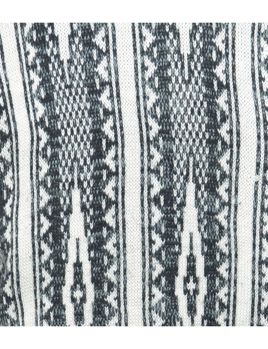 Aztec Knit Jumper - M