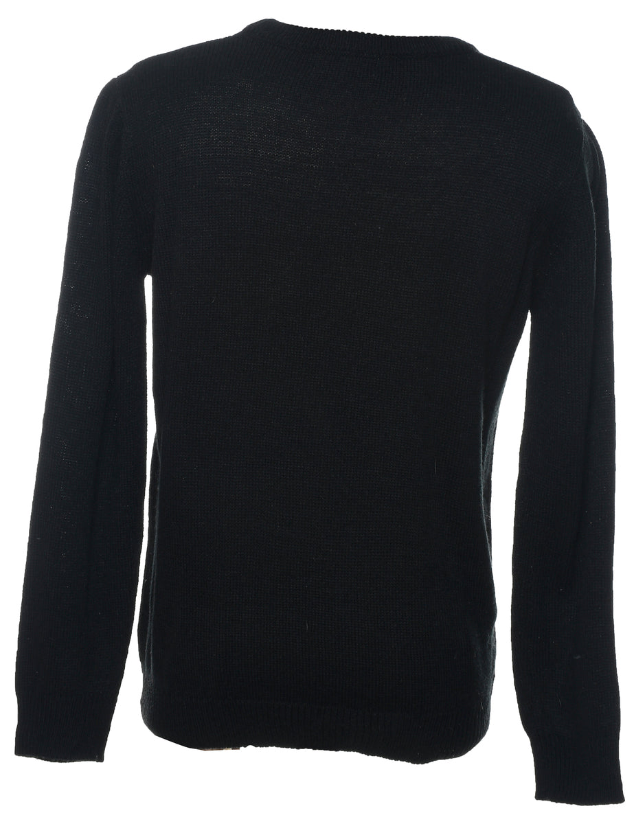 Black Christmas Jumper - L