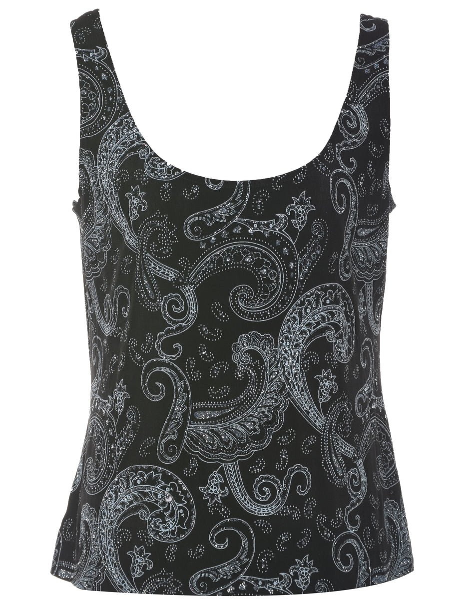 Metallic Evening Top - L