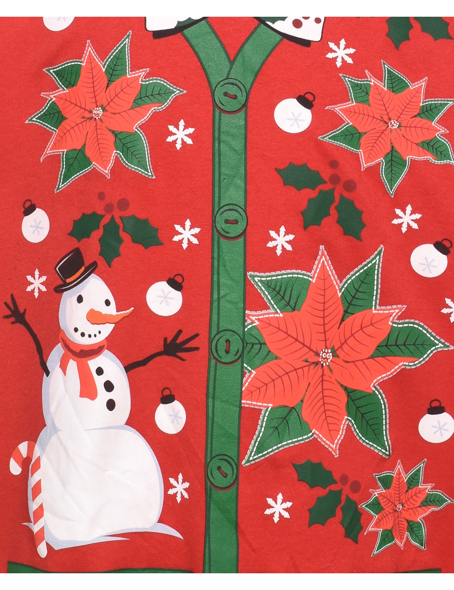 Snowman Christmas Sweatshirt - XL
