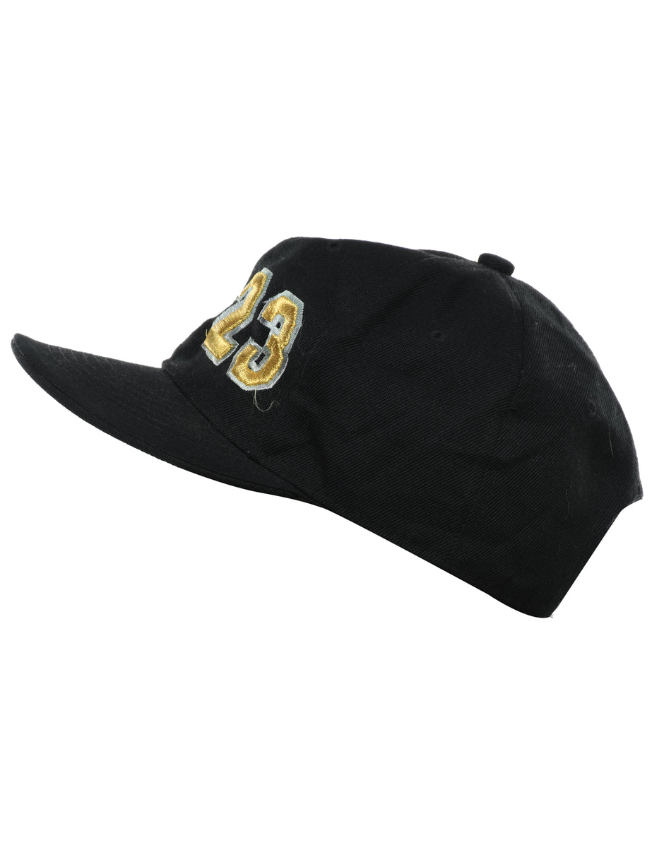 Black Embroided Cap - XS