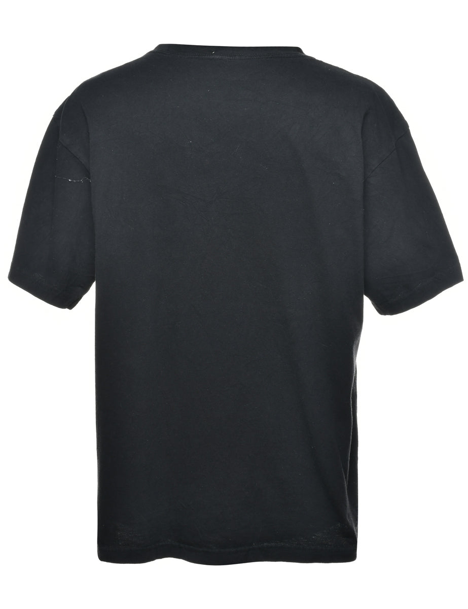 Skull Print Black & Orange T-shirt - L