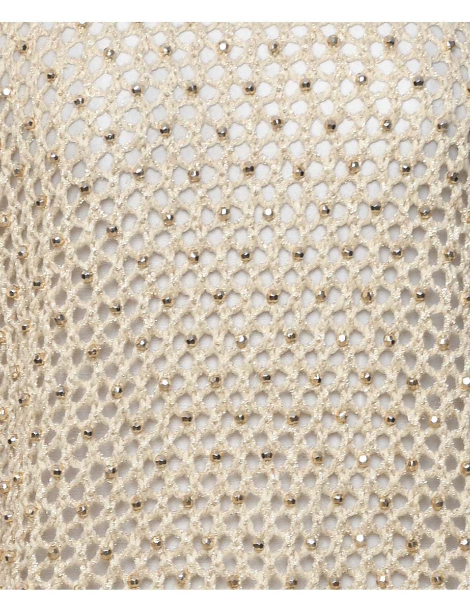 Crochet Beaded Jumper - S