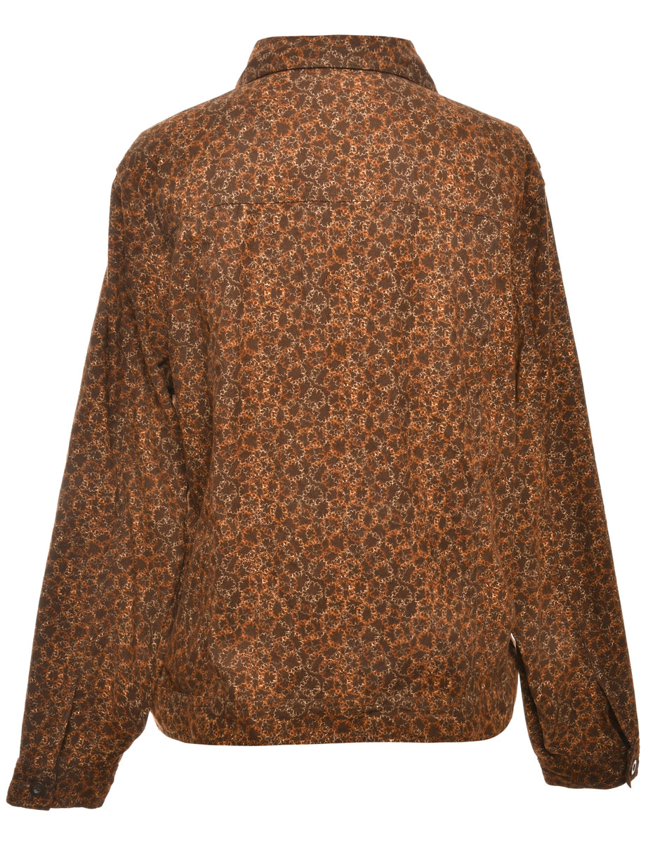 Patterned Brown Jacket - L