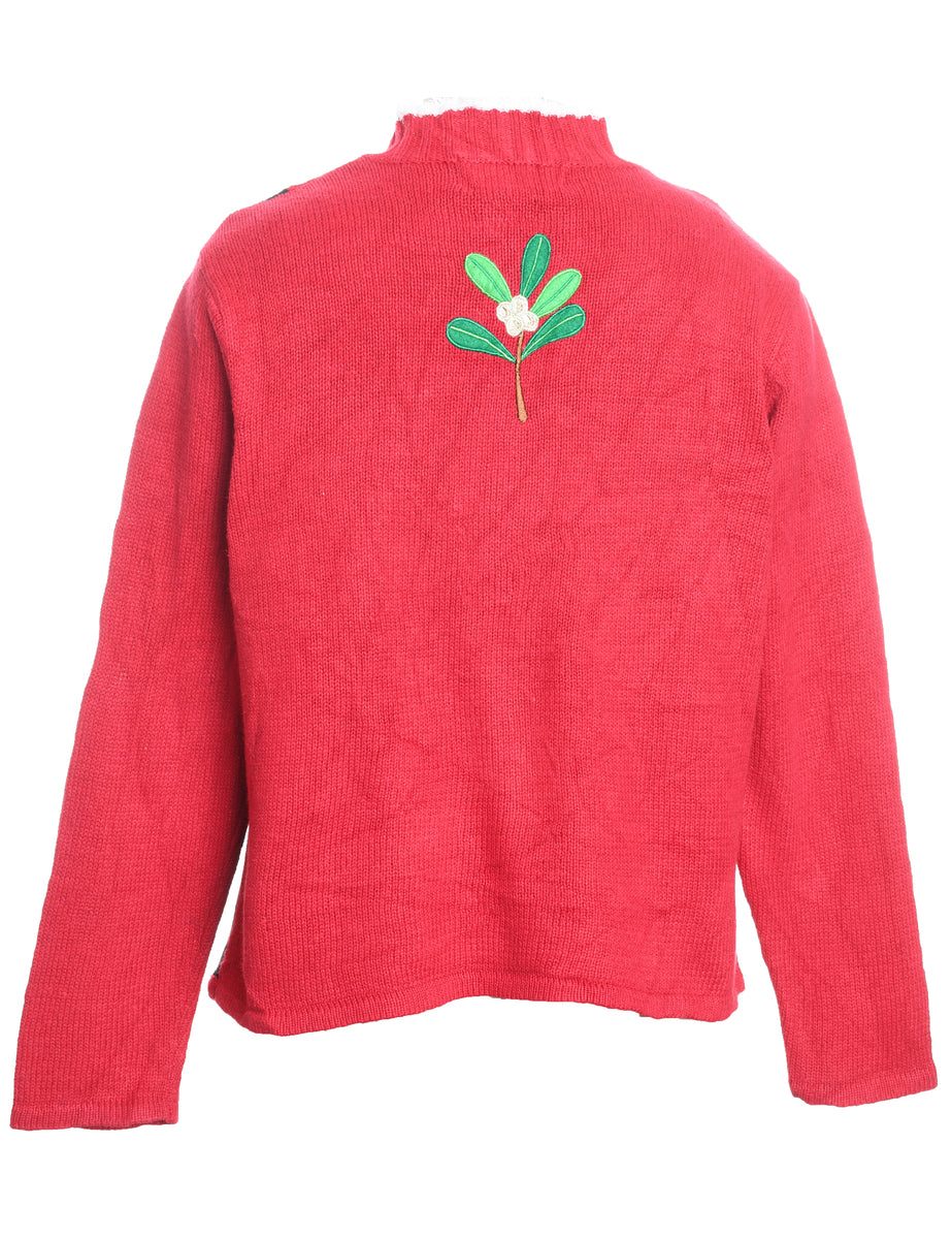 Snowman Christmas Cardigan - L