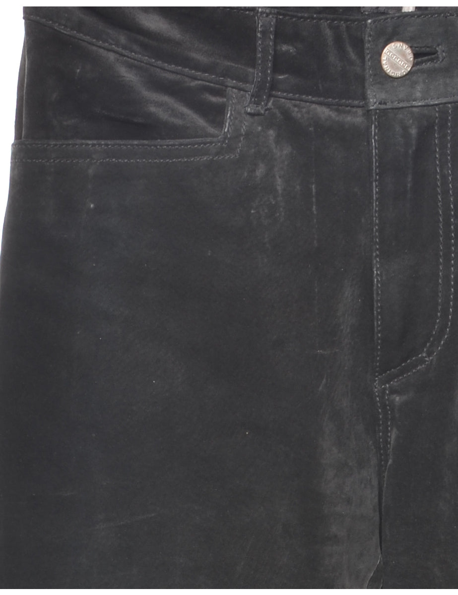 Suede Black Trousers - W28 L28