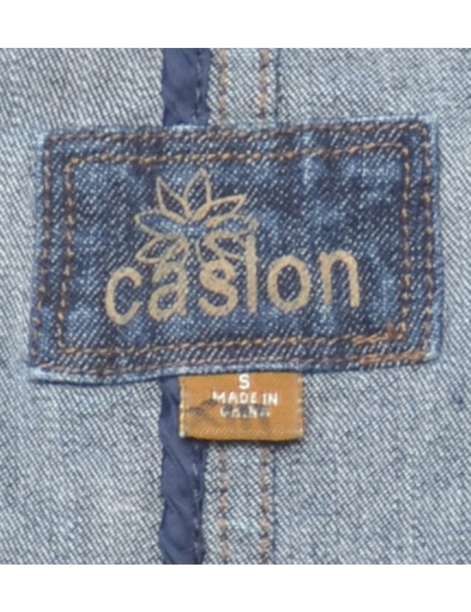 Button Front Denim Jacket - S