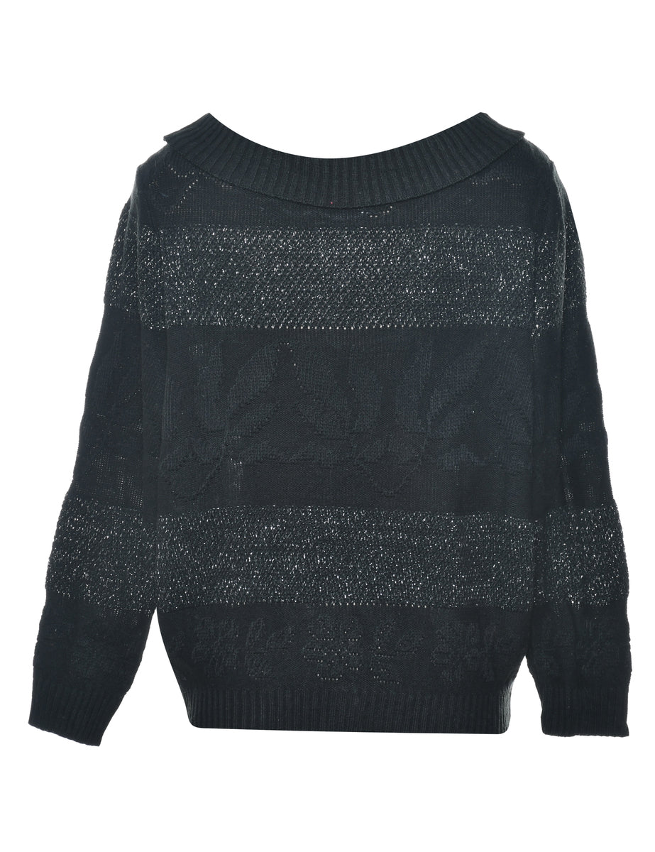 Lurex Thread Pattern Jumper - L