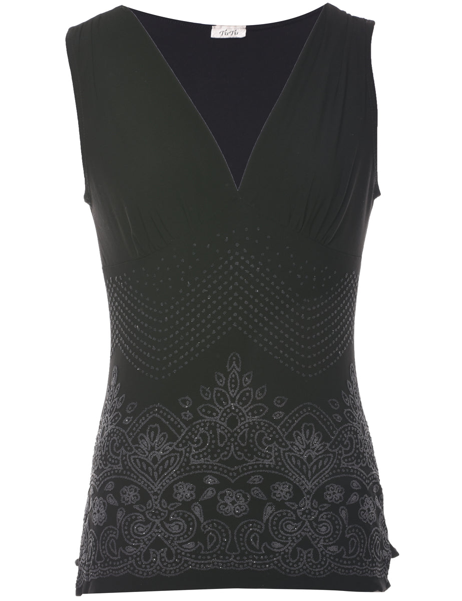 Sleeveless Evening Top - S
