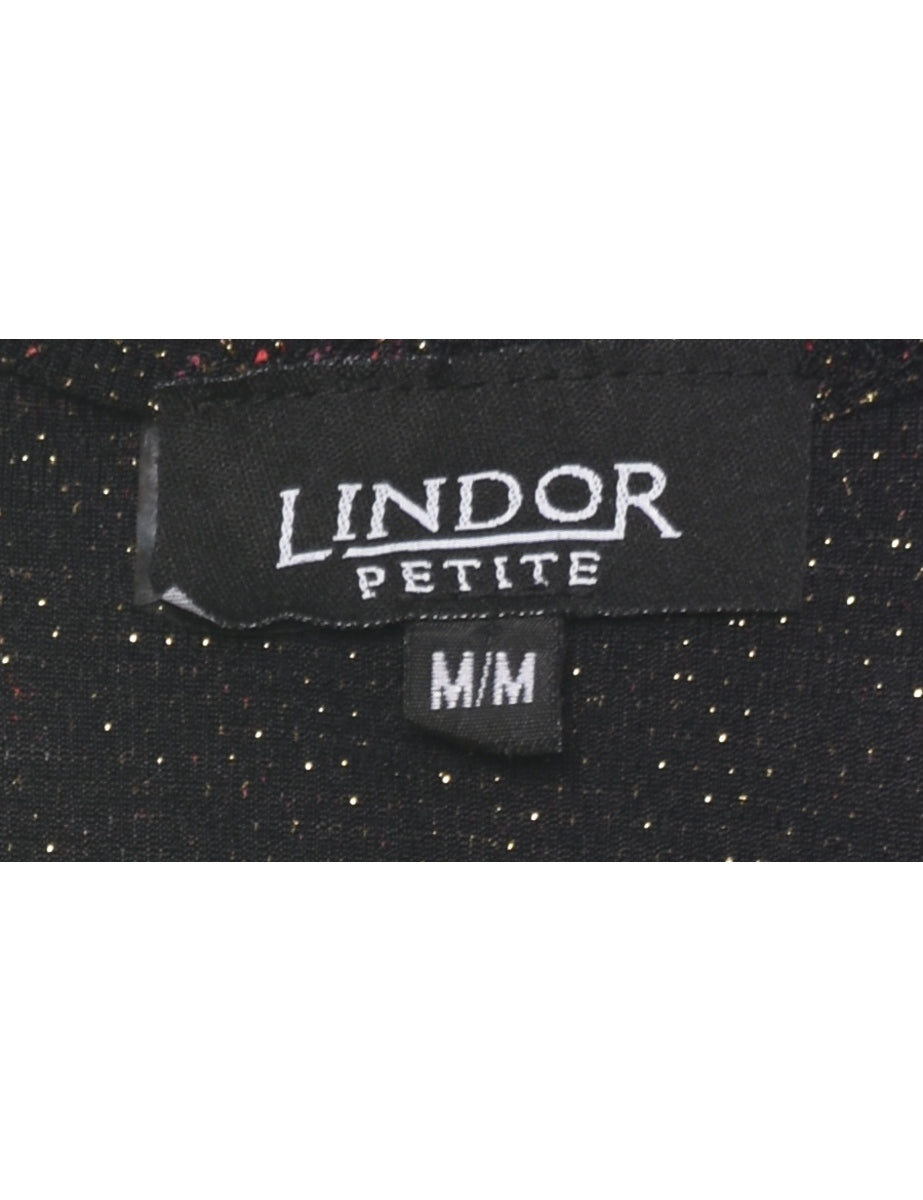 Lurex Black Evening Top - M