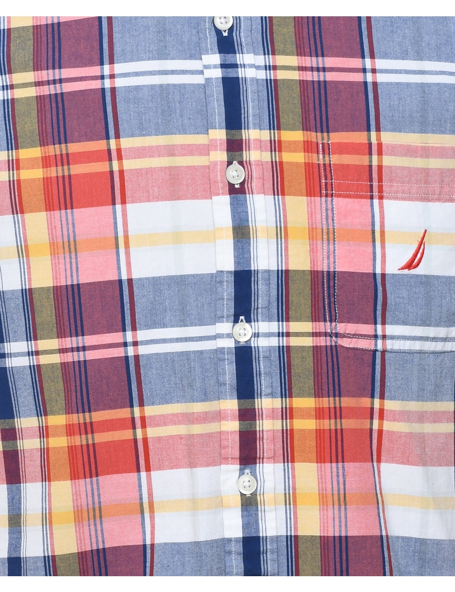 Nautica Checked Multi-Colour Flannel Shirt - S