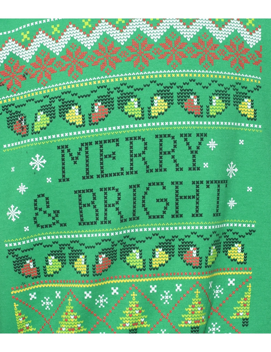 Nordic Print Christmas Sweatshirt - M