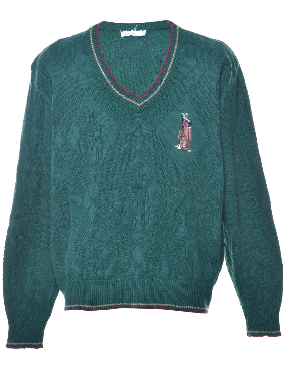 Dark Green Jumper - L