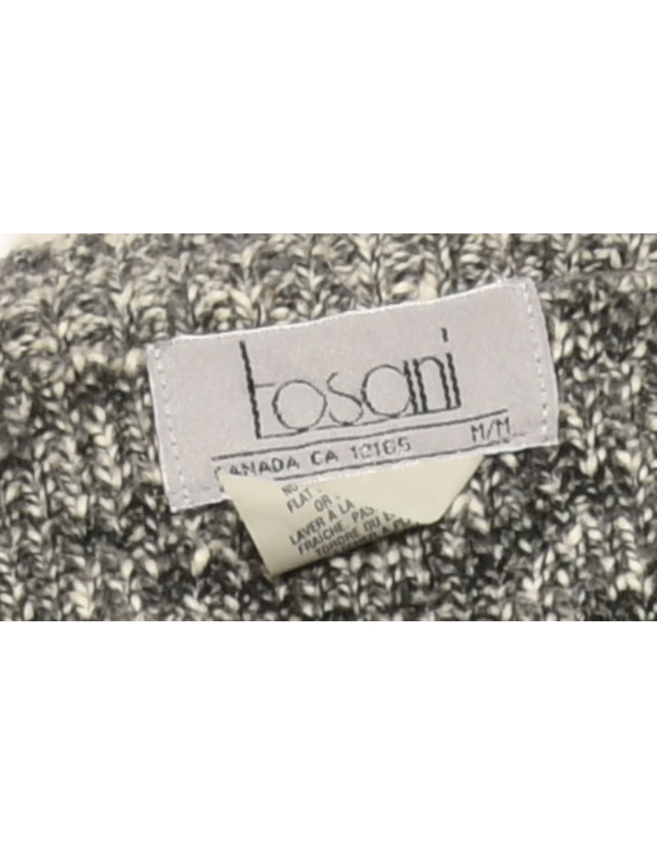 Patterned Grey Jumper - M