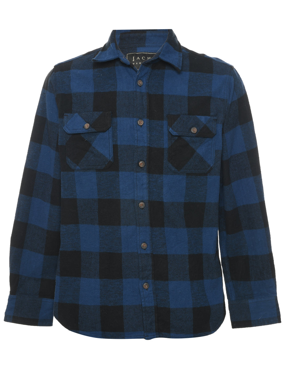 Long Sleeved Checked Shirt - M