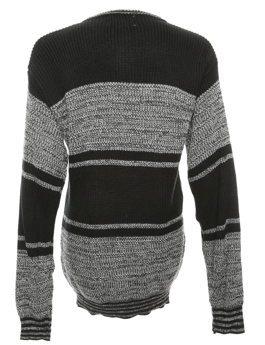 Long Sleeved Black Jumper - L