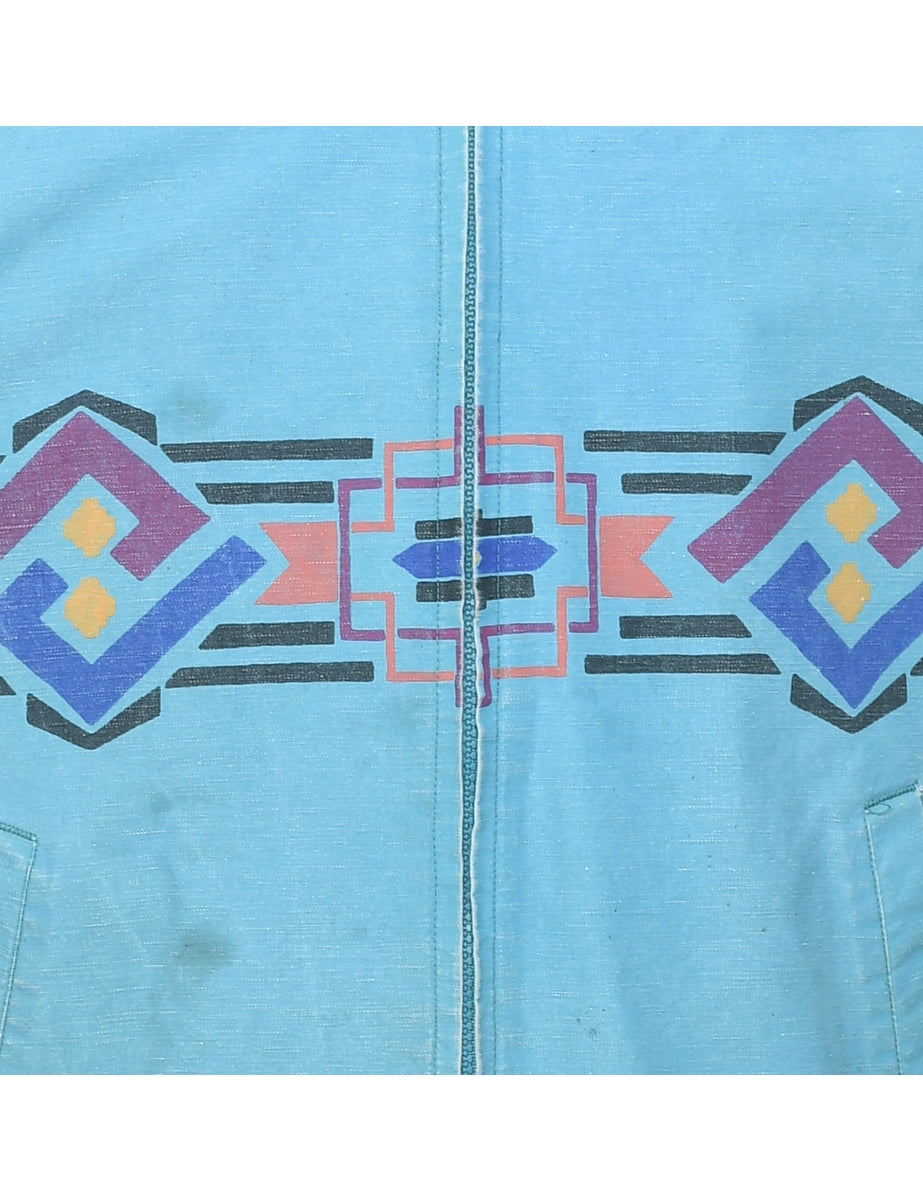 Wrangler Aztec Print Bomber Jacket - S