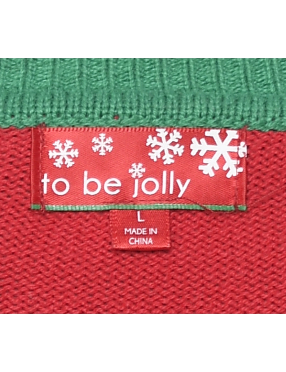 Snowfall Design Christmas Jumper - L