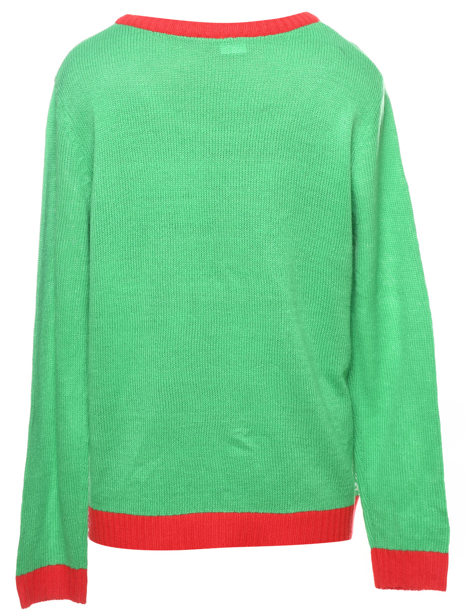 Green Christmas Jumper - M