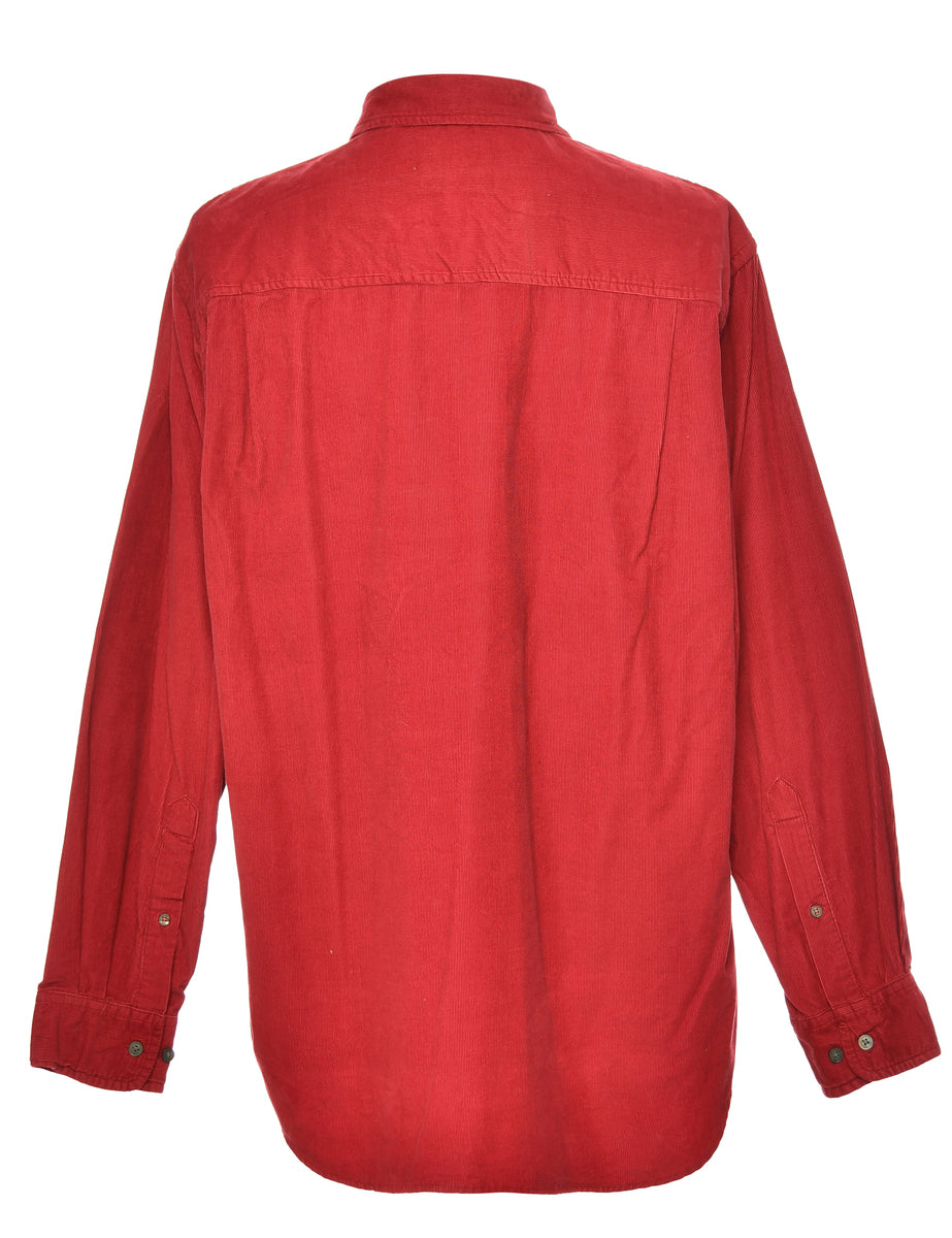 Red Corduroy Shirt - L