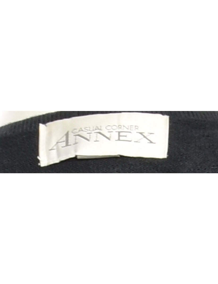 Button Through Black Cardigan - M