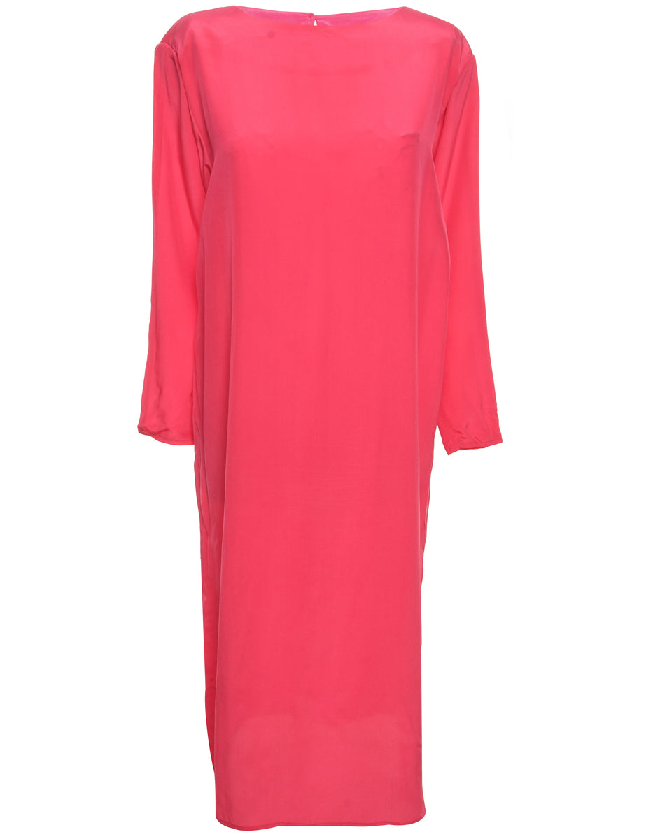 Long Sleeved Vintage Shift Dress - M