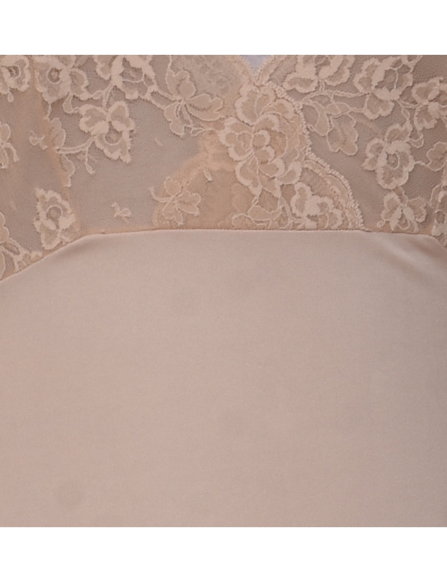 Beige Lace Babydoll - S