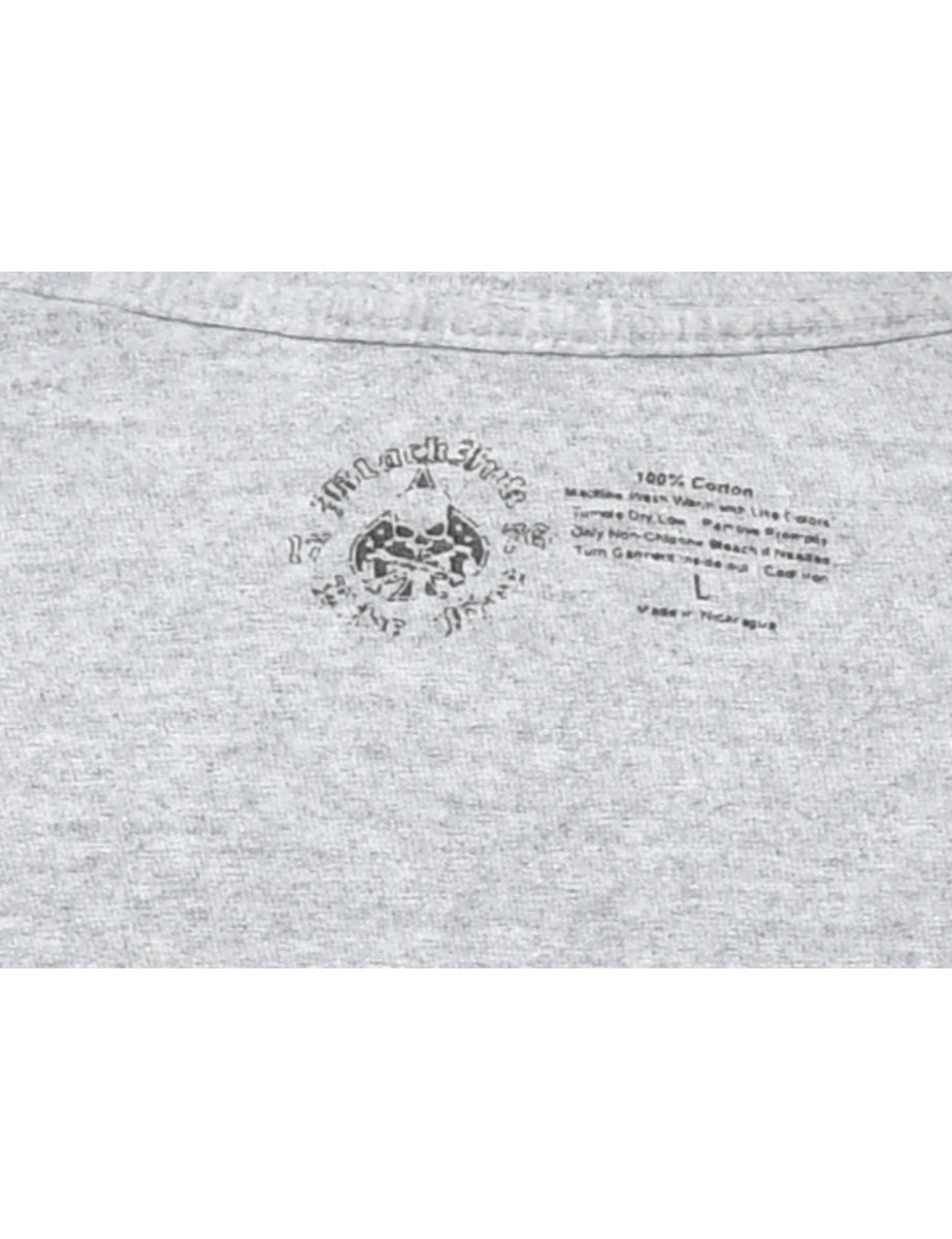 Grey US Marines Printed T-shirt - L