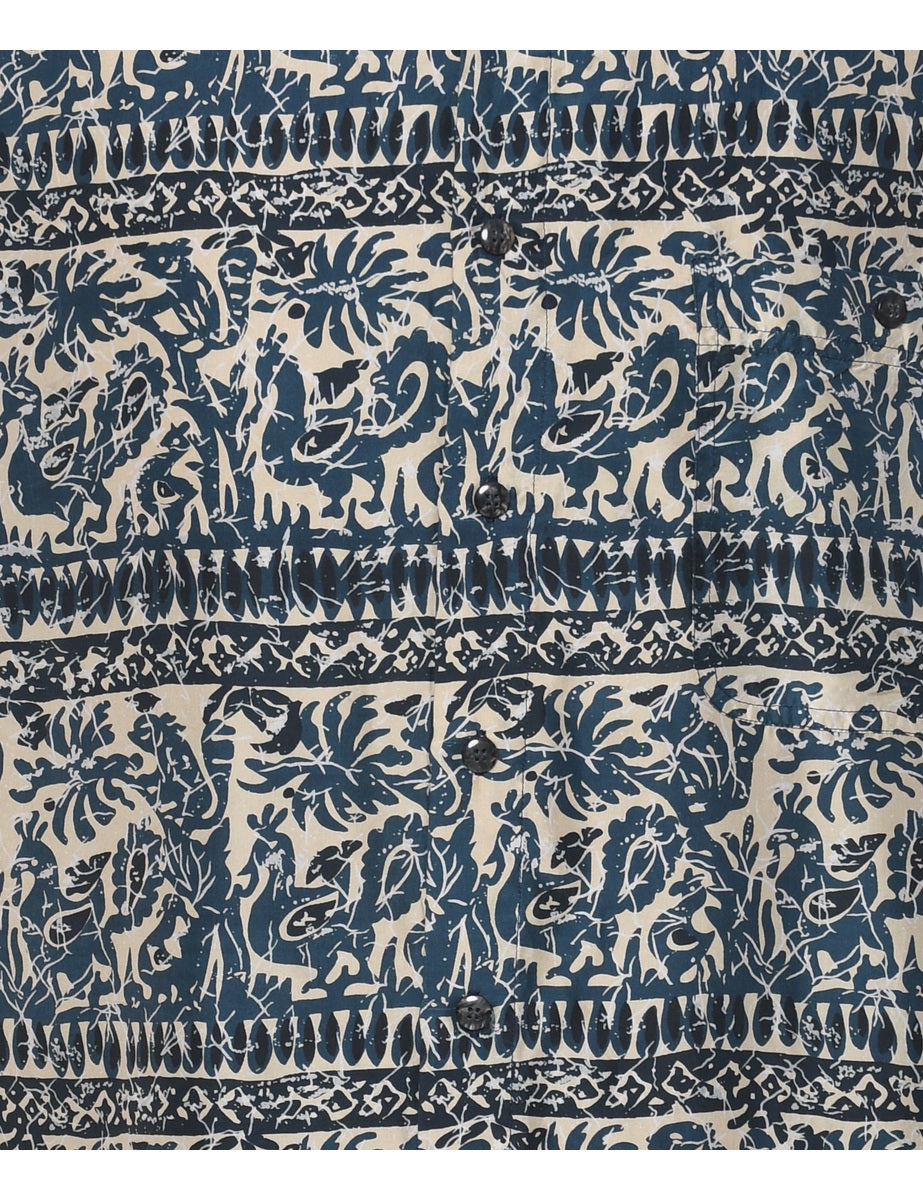 1990s Silk Shirt - L