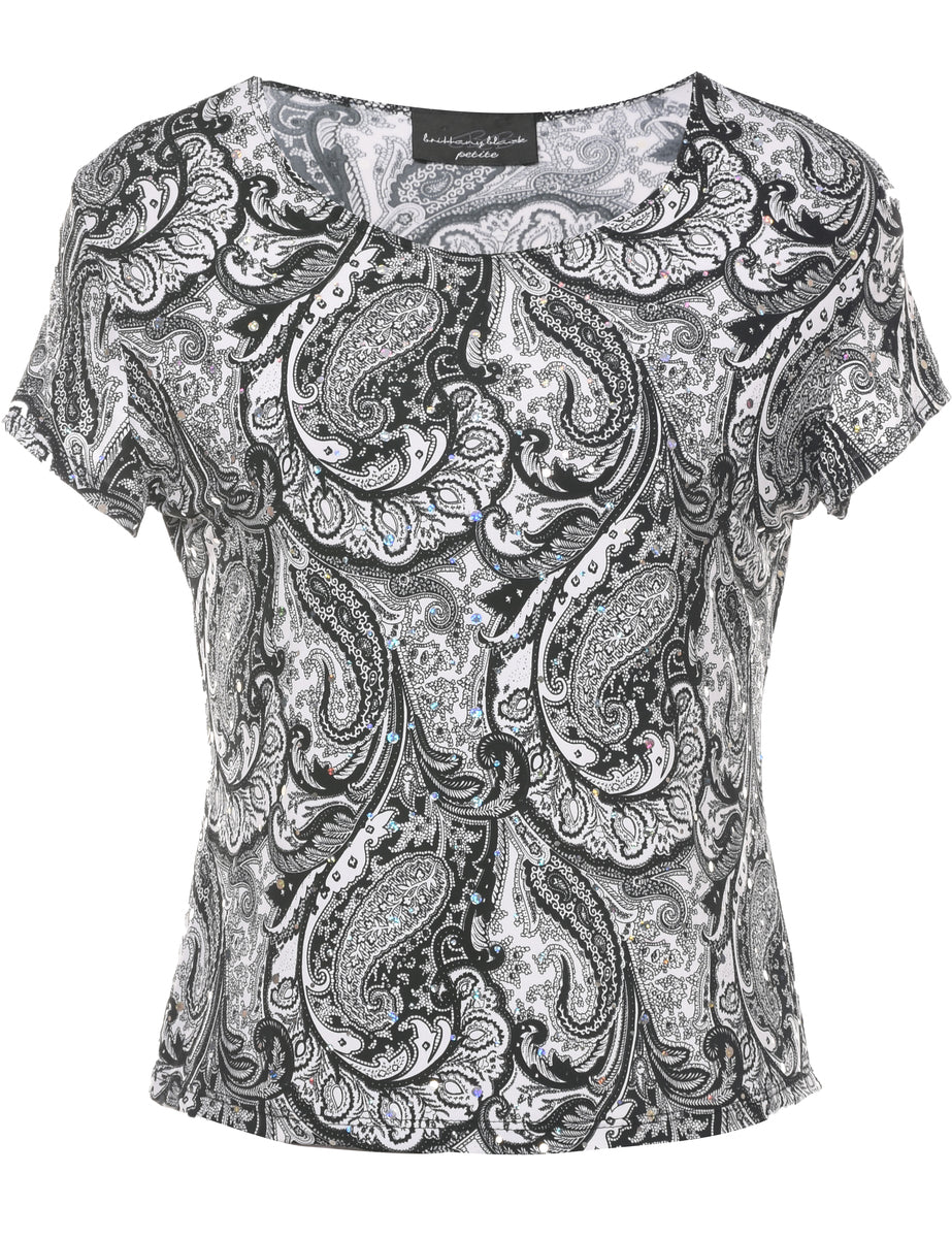 Paisley Evening Top - M