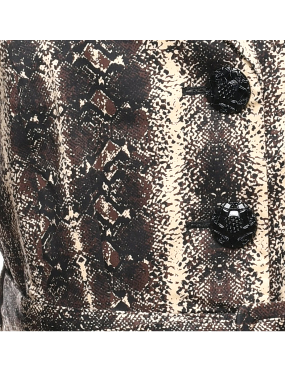 Animal Print Jacket - L