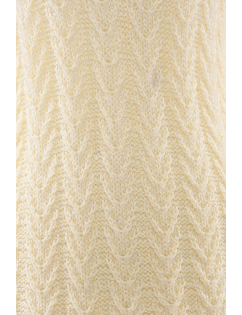Quarter Zip Cream Jumper - M