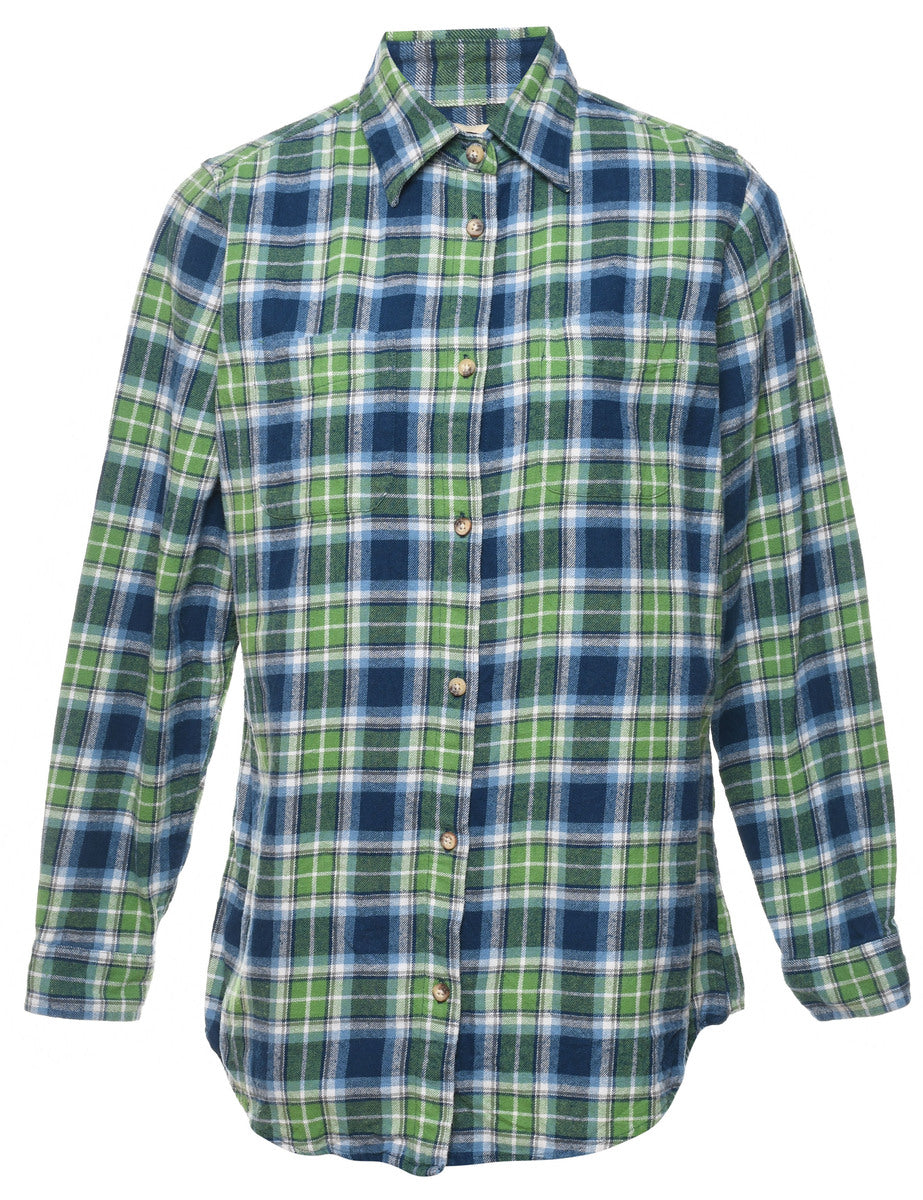 Backpacker Checked Blue & Green Shirt - M
