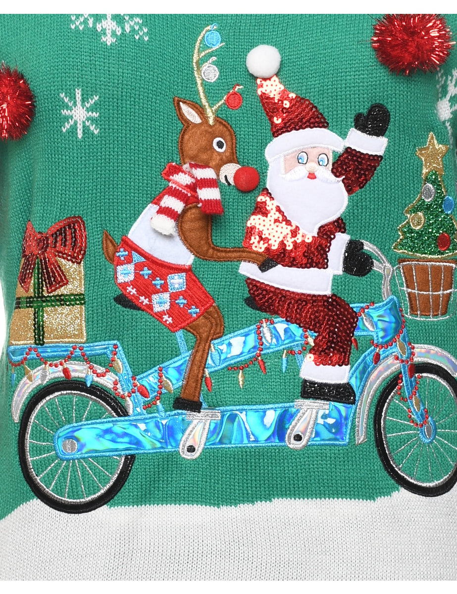 Santa Claus Christmas Jumper - M