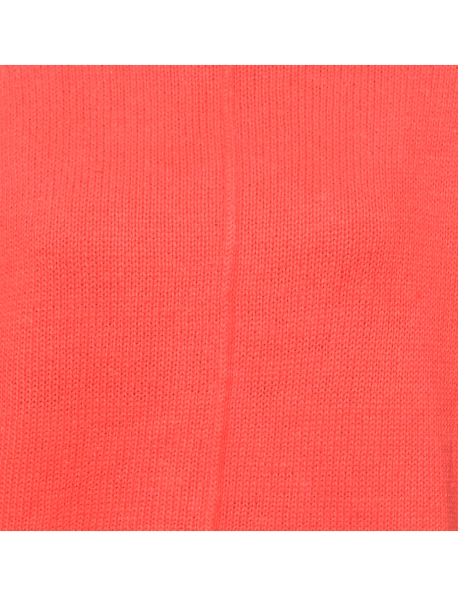 Red Polo Neck Jumper - M
