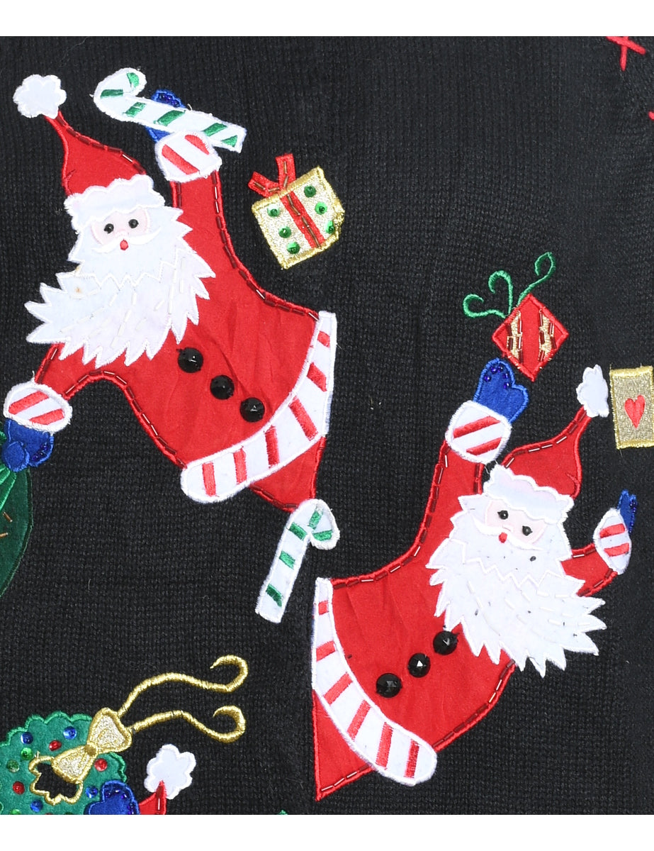 Santa Claus Christmas Jumper - L